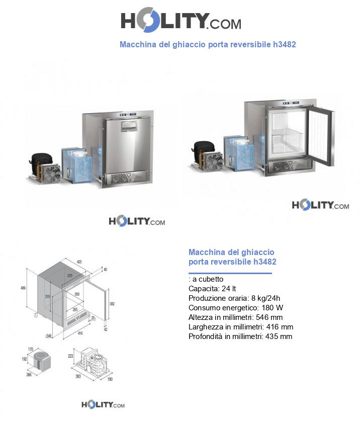 Macchina del ghiaccio porta reversibile h3482
