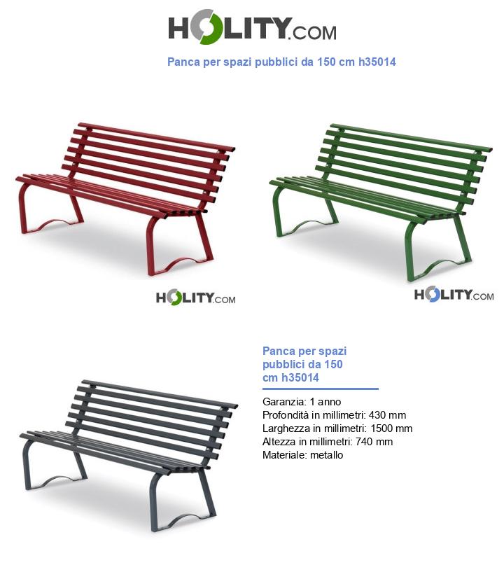 Panca per spazi pubblici da 150 cm h35014