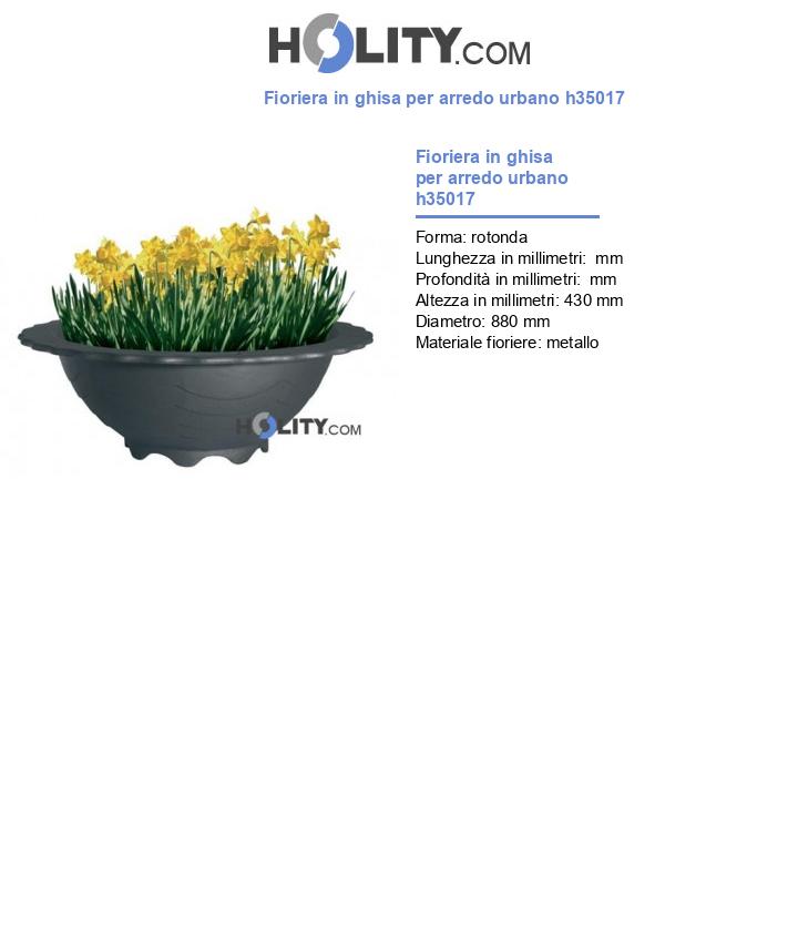 Fioriera in ghisa per arredo urbano h35017