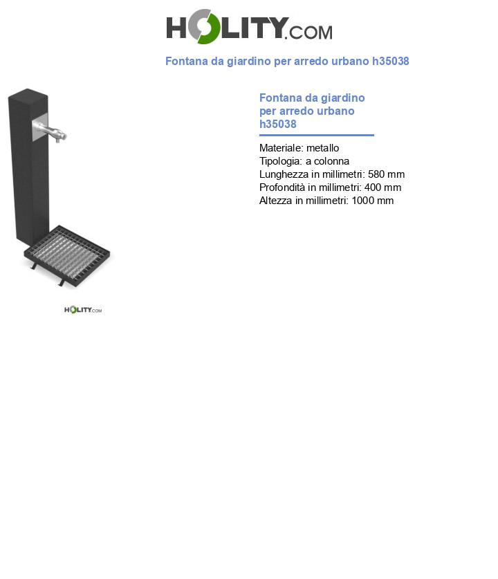 Fontana da giardino per arredo urbano h35038