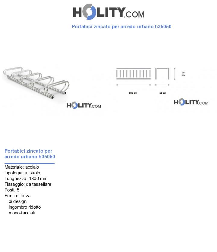 Portabici zincato per arredo urbano h35050