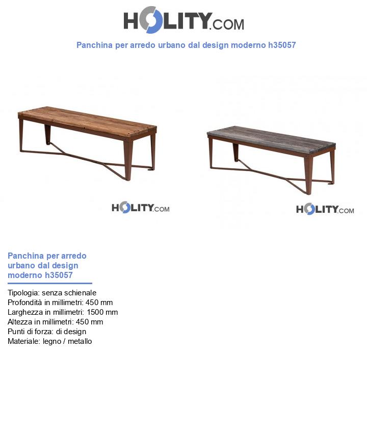 Panchina per arredo urbano dal design moderno h35057