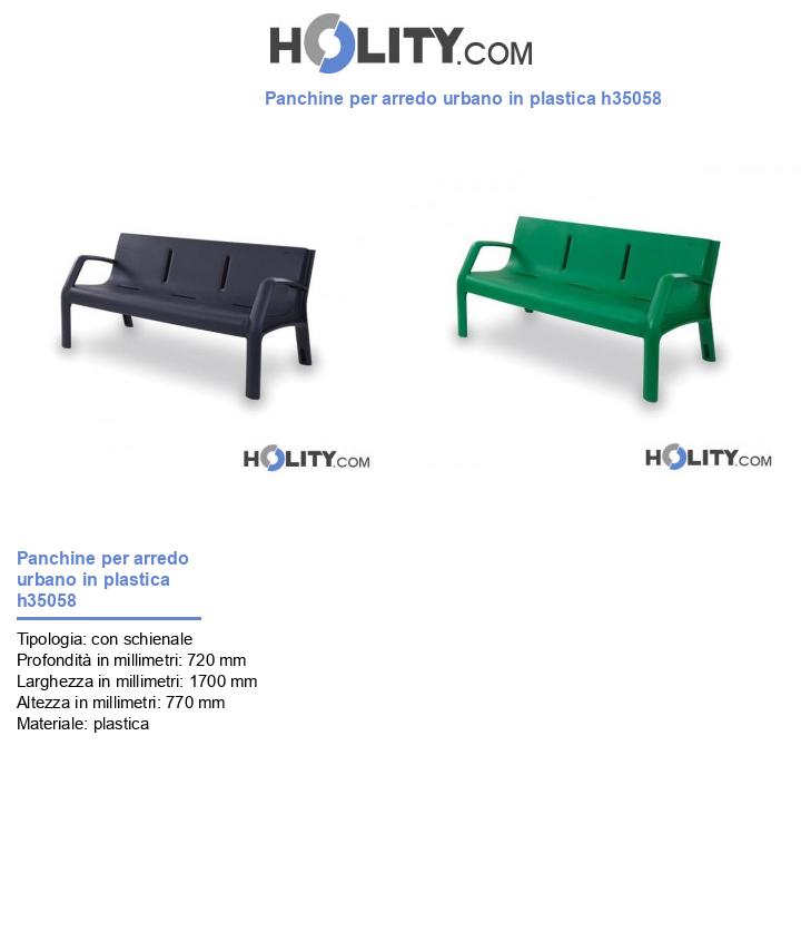 Panchine per arredo urbano in plastica h35058