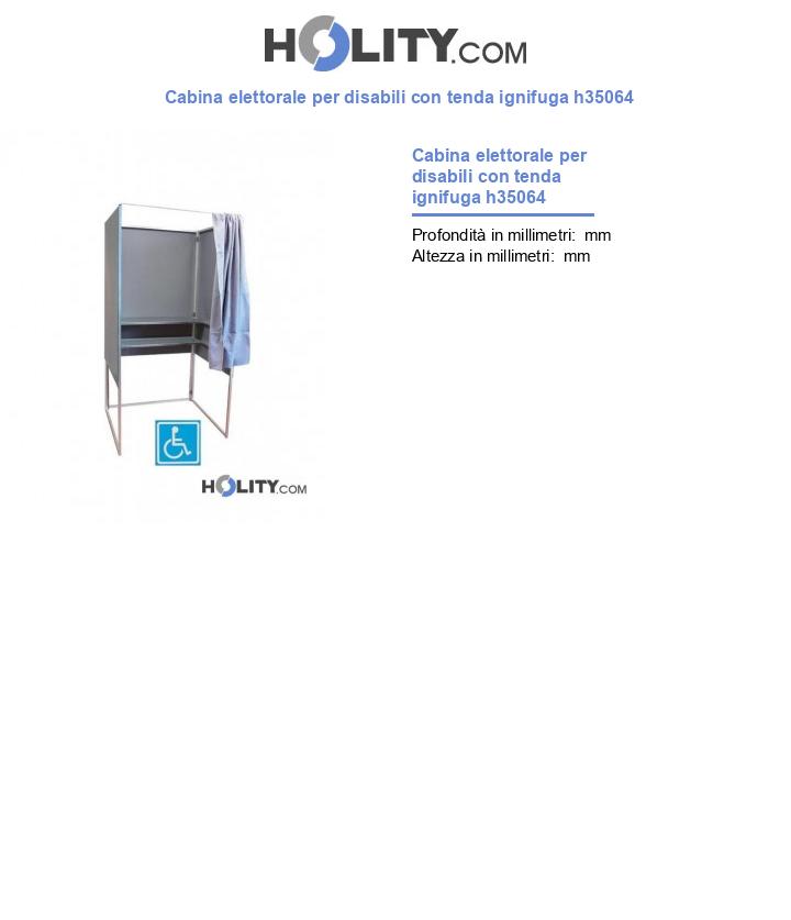 Cabina elettorale per disabili h35064