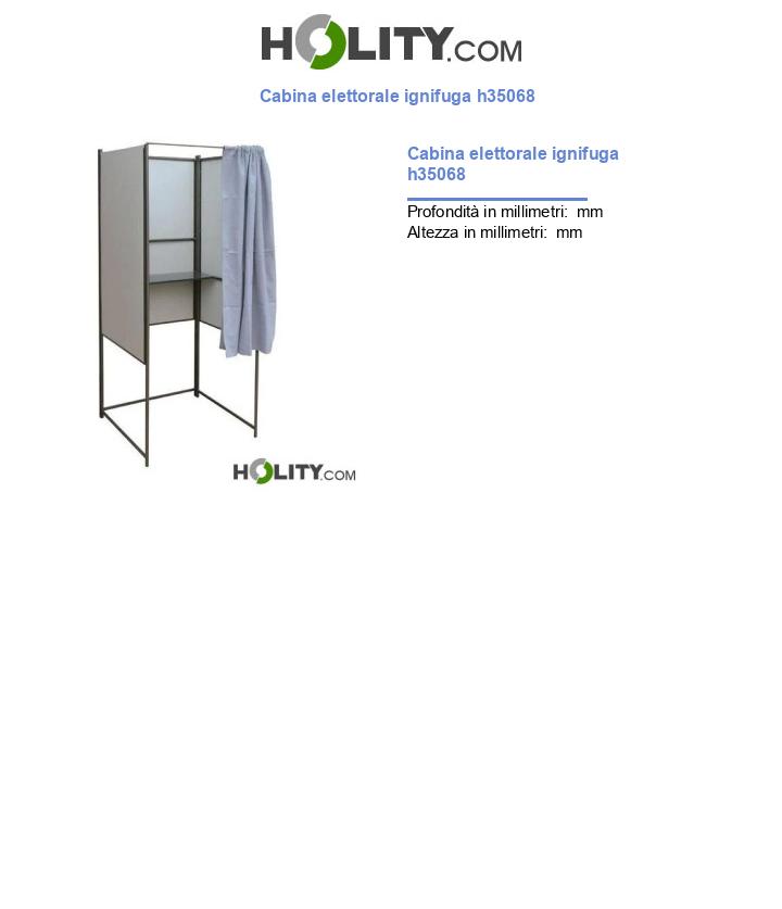Cabina elettorale ignifuga h35068