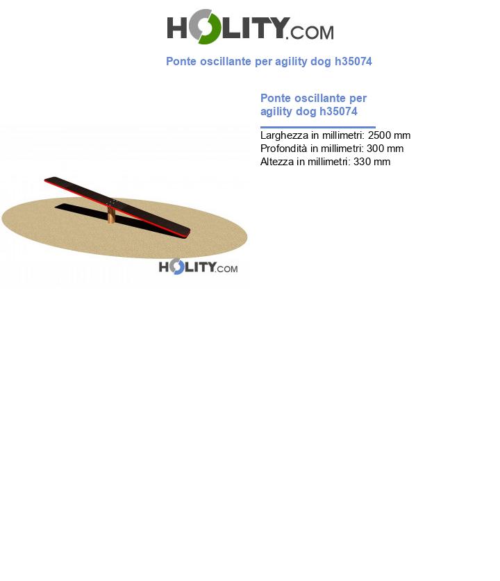 Ponte oscillante per agility dog h35074