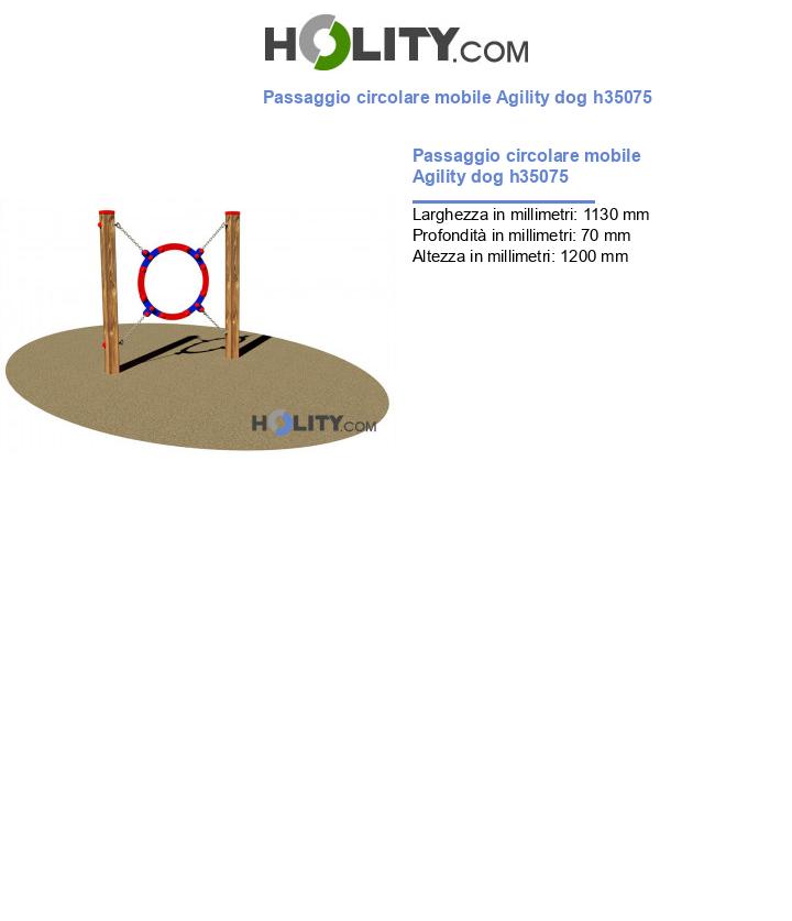 Passaggio circolare mobile Agility dog h35075