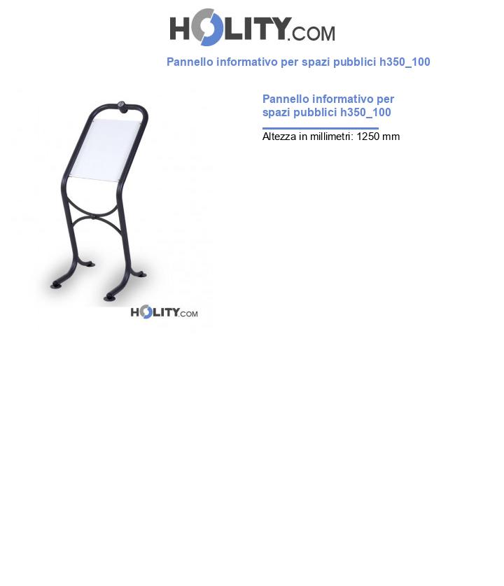 Pannello informativo per spazi pubblici h350_100