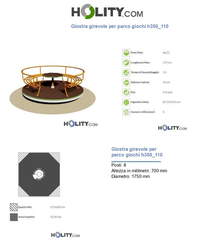 Giostra girevole per parco giochi h350_110