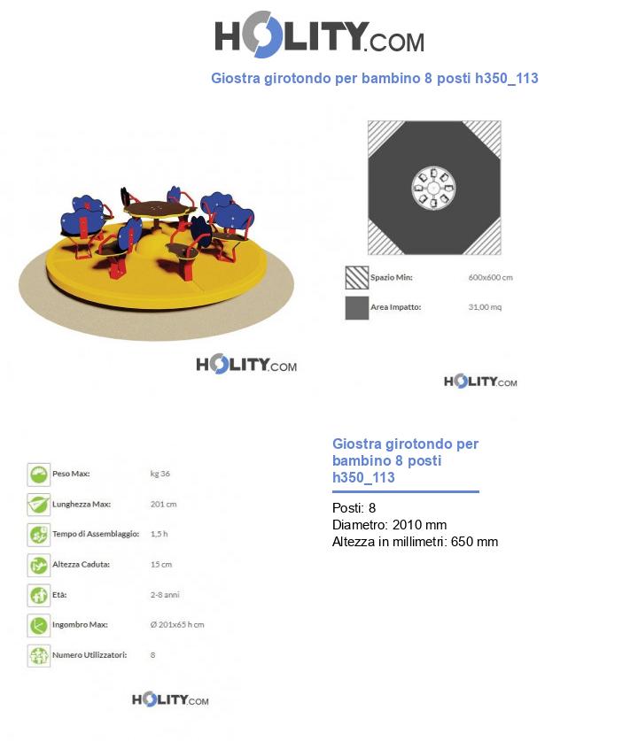 Giostra girotondo per bambino 8 posti h350_113