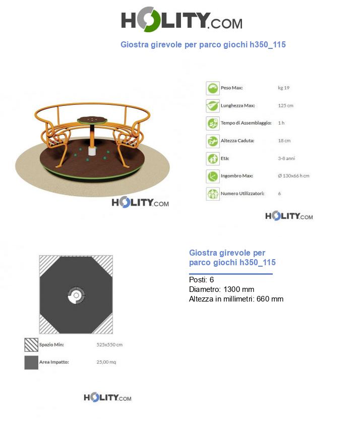 Giostra girevole per parco giochi h350_115