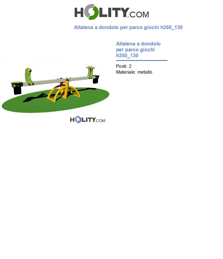Altalena a dondolo per parco giochi h350_130