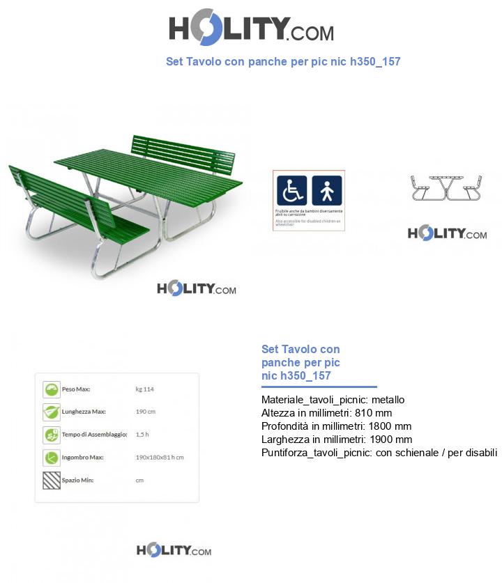Set Tavolo con panche per pic nic h350_157