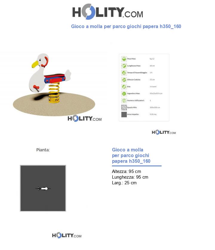 Gioco a molla per parco giochi papera h350_160