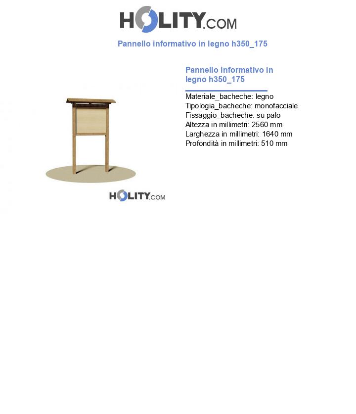 Pannello informativo in legno h350_175