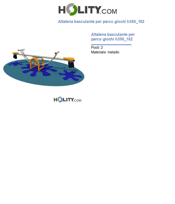 Altalena basculante per parco giochi h350_182