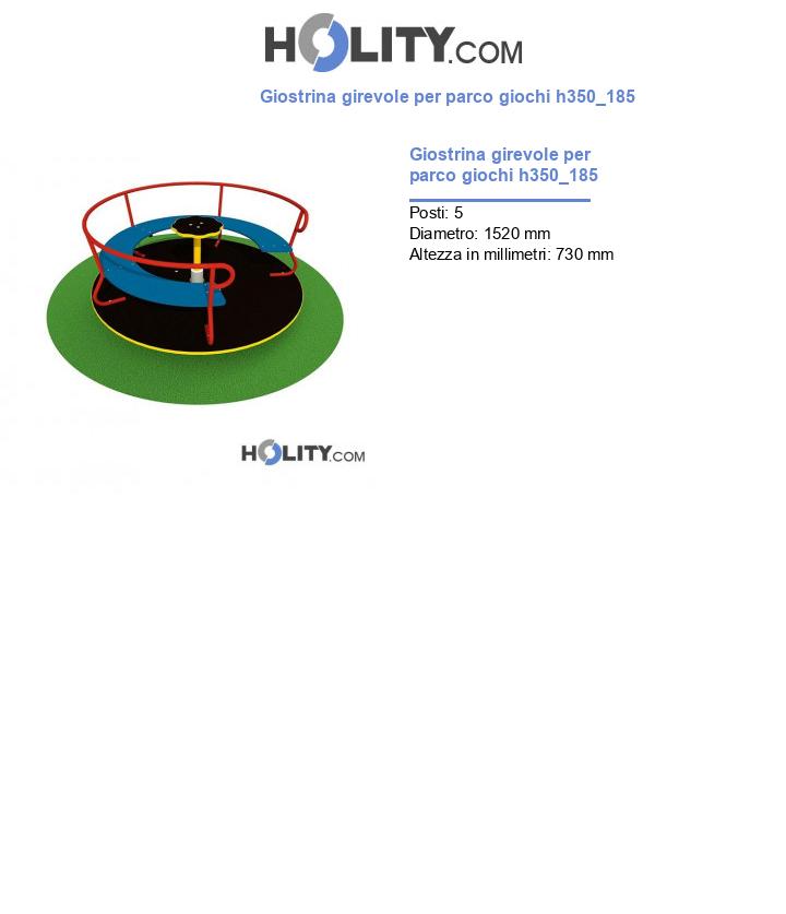 Giostrina girevole per parco giochi h350_185
