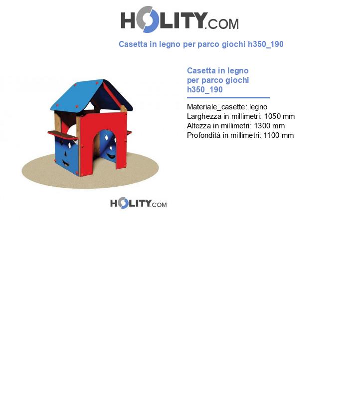 Casetta in legno per parco giochi h350_190