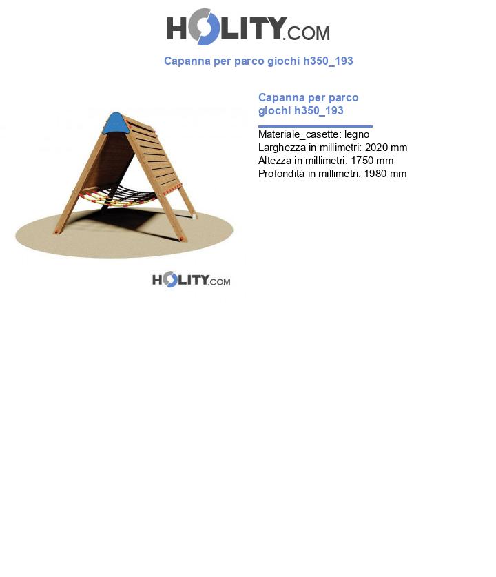 Capanna per parco giochi h350_193