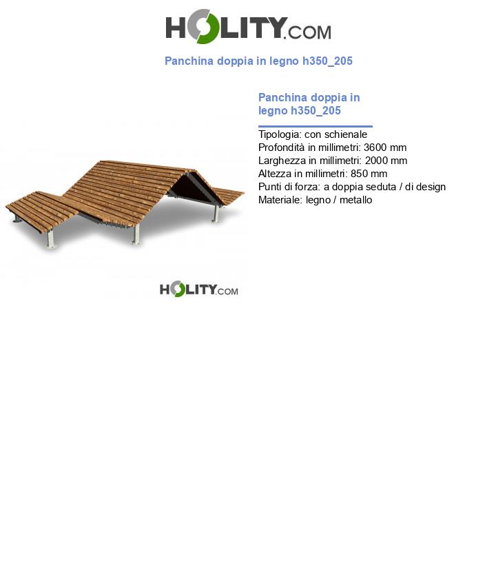 Panchina doppia in legno h350_205