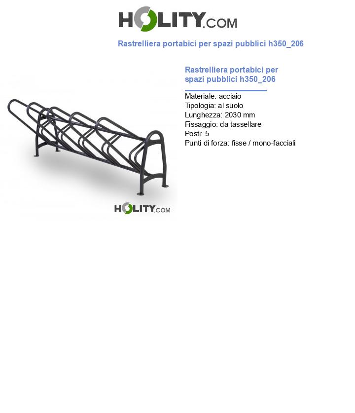 Rastrelliera portabici per spazi pubblici h350_206