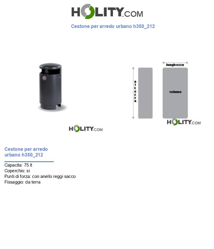 Cestone per arredo urbano h350_212