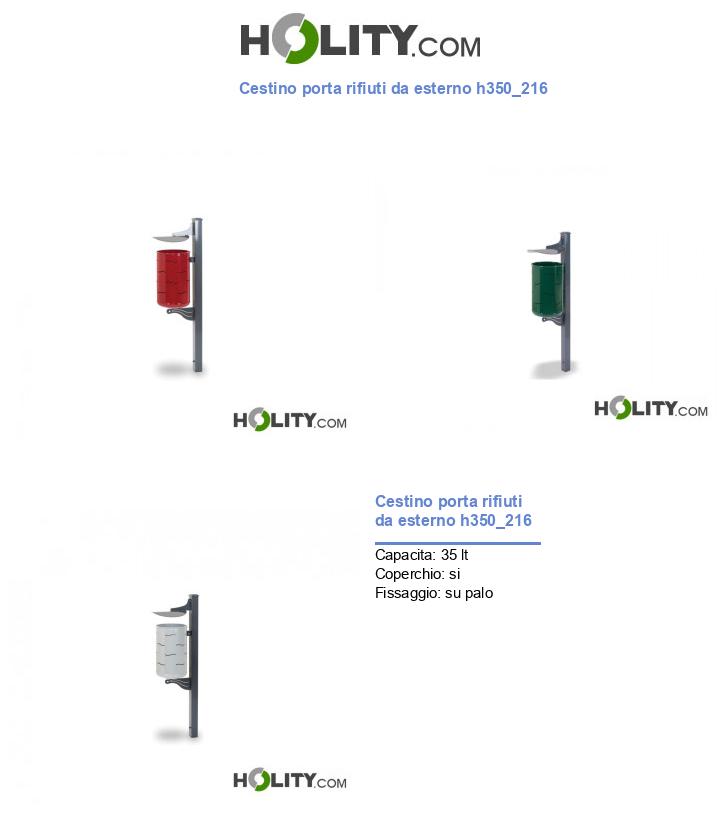 Cestino porta rifiuti da esterno h350_216