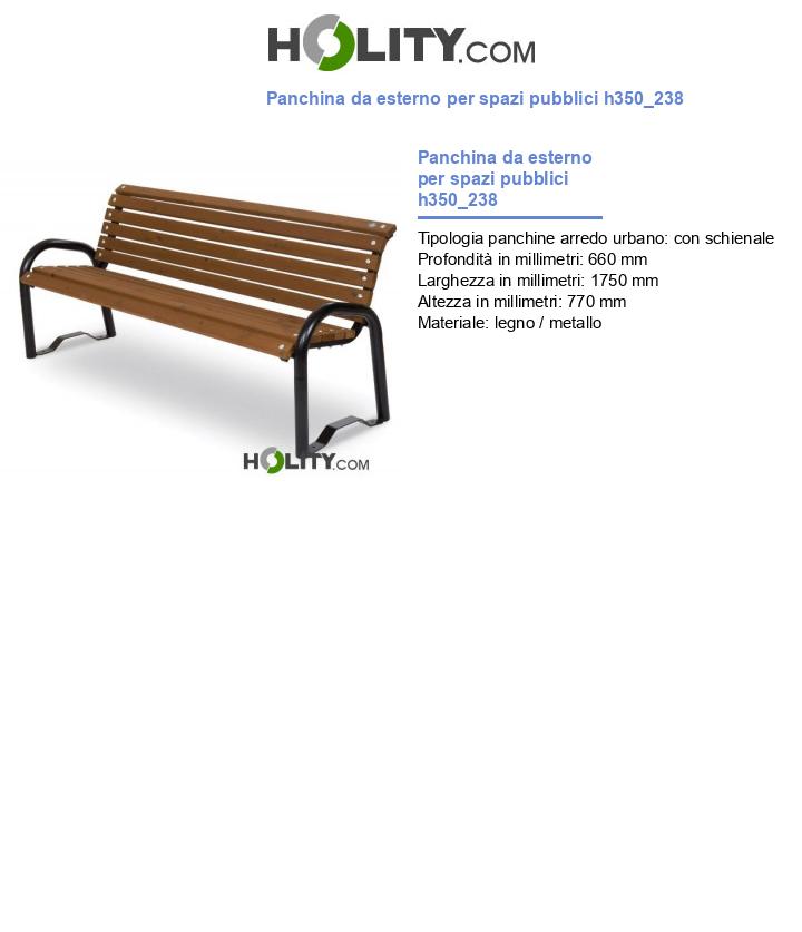 Panchina da esterno per spazi pubblici h350_238