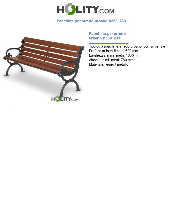 Panchina per arredo urbano h350_239