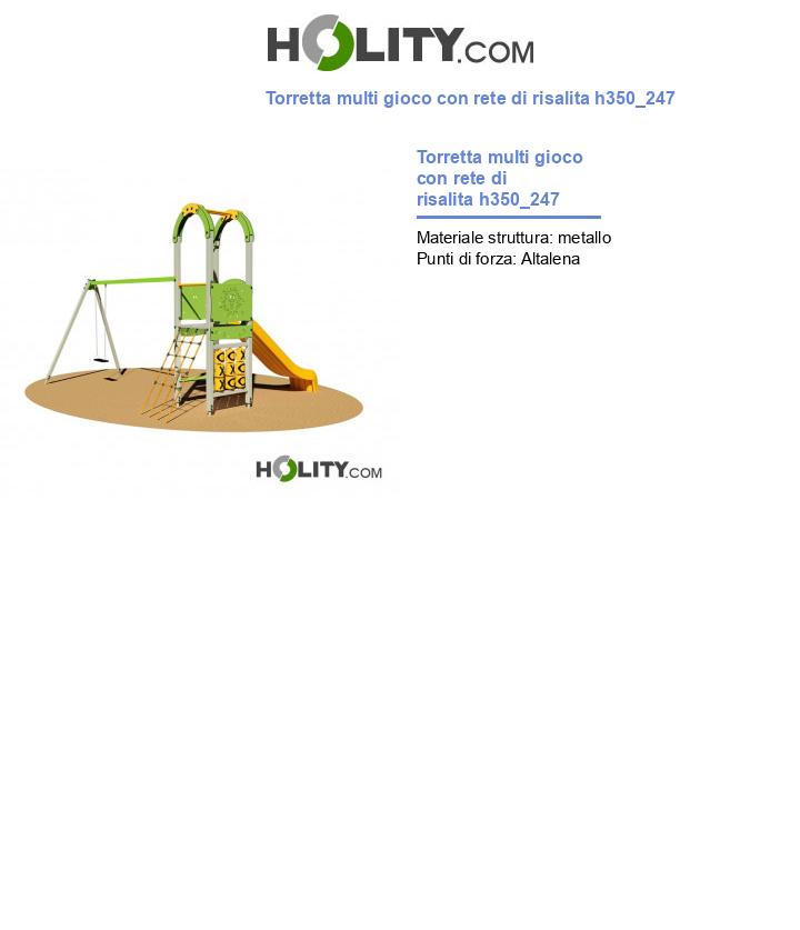 Torretta multi gioco con rete di risalita h350_247