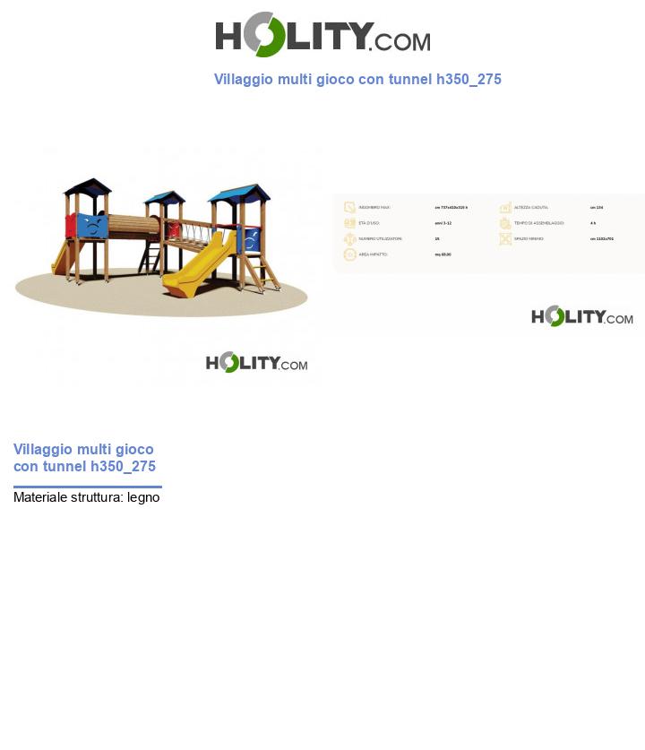 Villaggio multi gioco con tunnel h350_275
