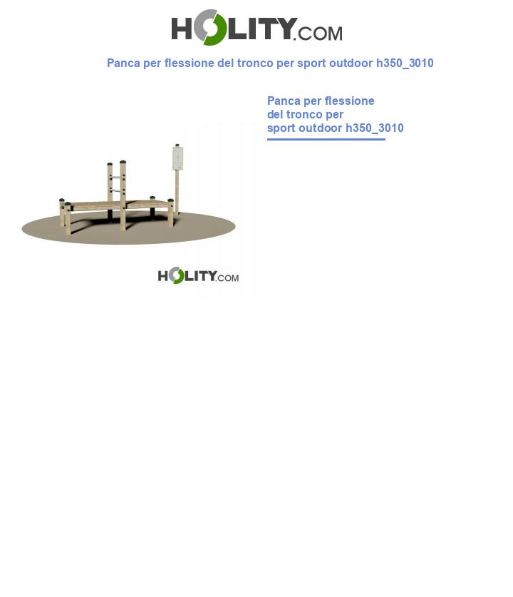 Panca per flessione del tronco per sport outdoor h350_3010