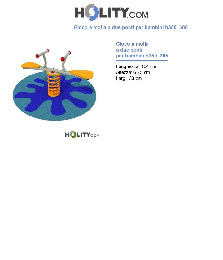 Gioco a molla a due posti per bambini h350_305