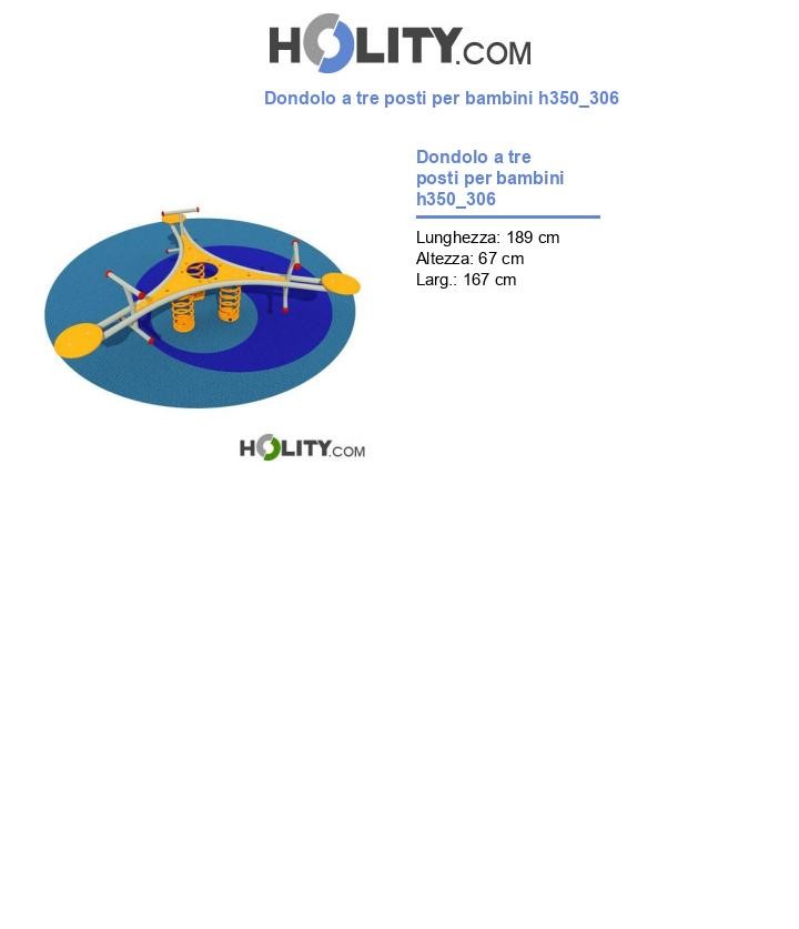 Dondolo a tre posti per bambini h350_306