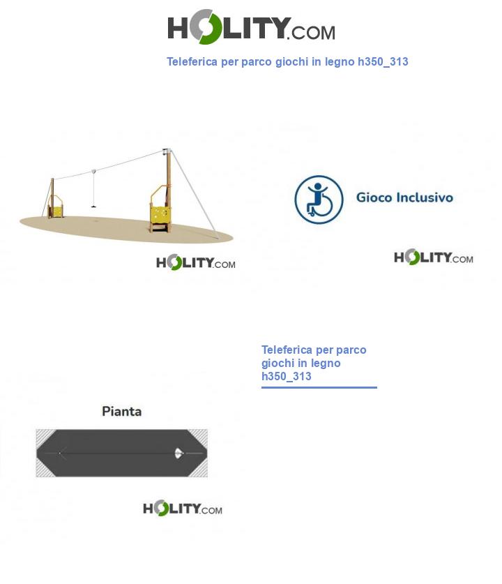 Teleferica per parco giochi in legno h350_313
