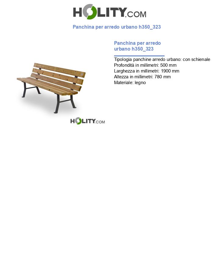 Panchina per arredo urbano h350_323
