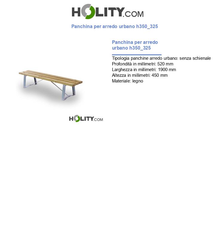 Panchina per arredo urbano h350_325