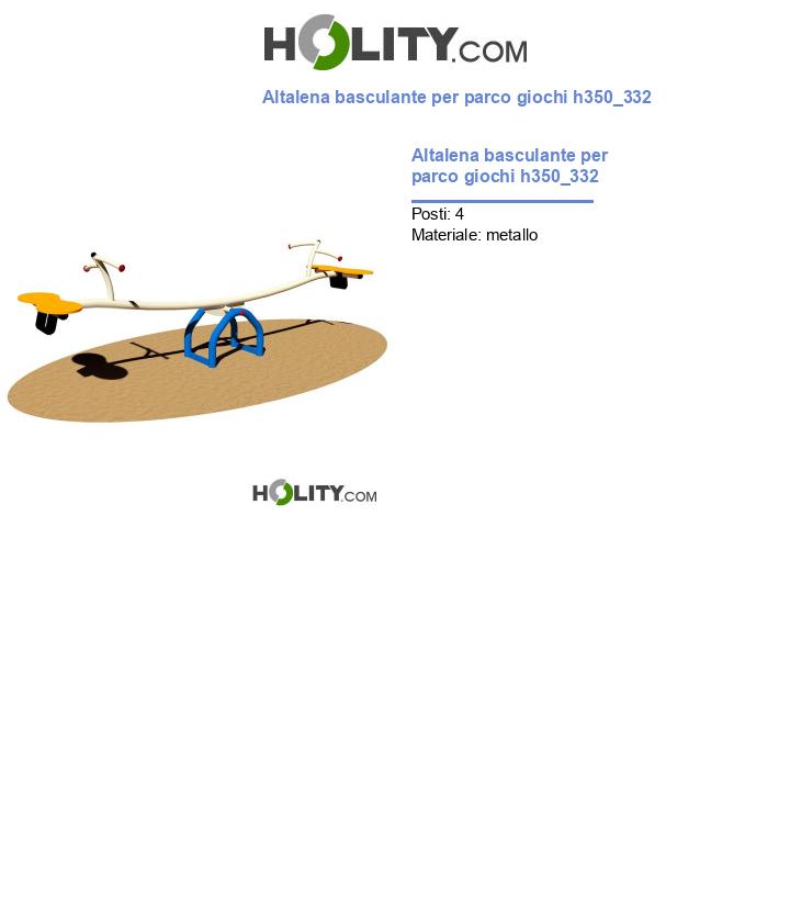 Altalena basculante per parco giochi h350_332