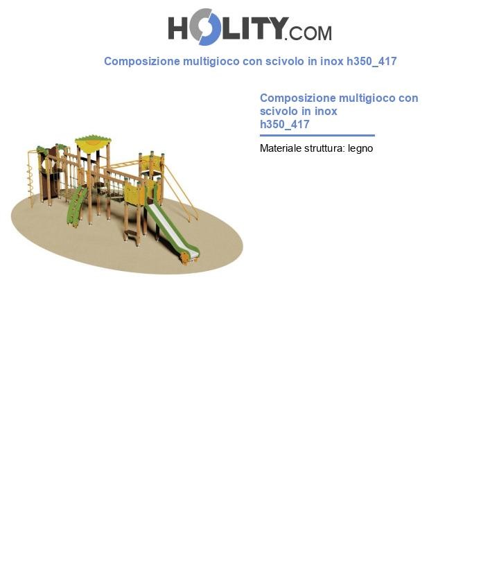 Composizione multigioco con scivolo in inox h350_417
