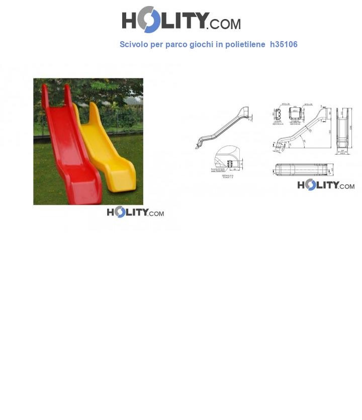 Scivolo per parco giochi in polietilene h35106