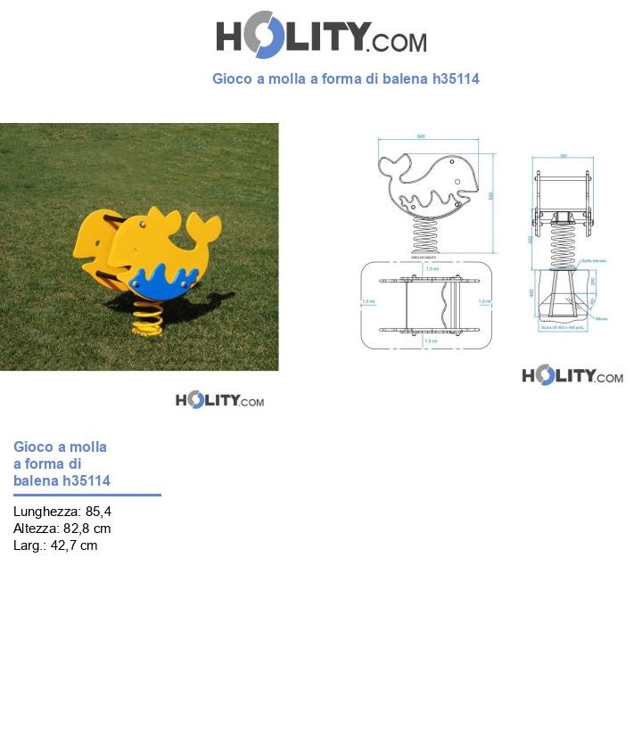 Gioco a molla a forma di balena h35114