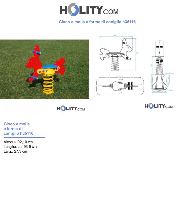 Gioco a molla a forma di coniglio h35116