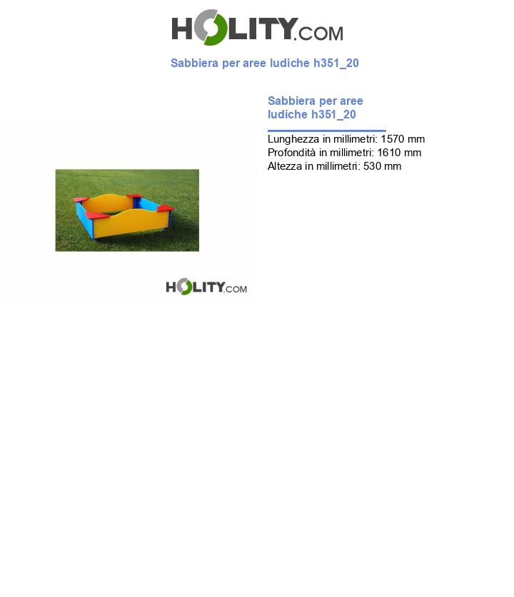 Sabbiera per aree ludiche h351_20