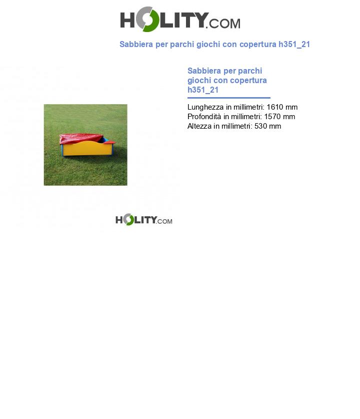 Sabbiera per parchi giochi con copertura h351_21
