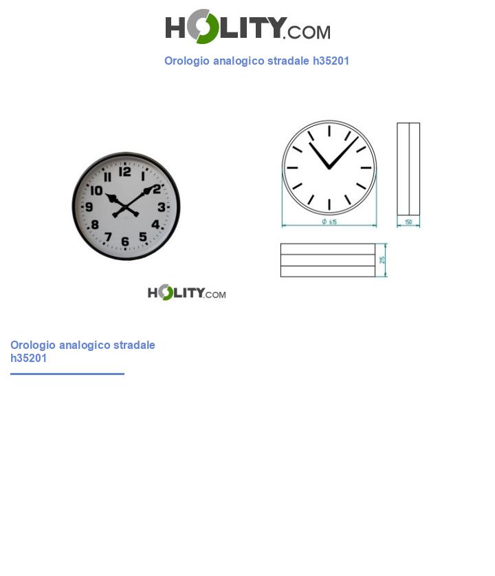 Orologio analogico stradale h35201