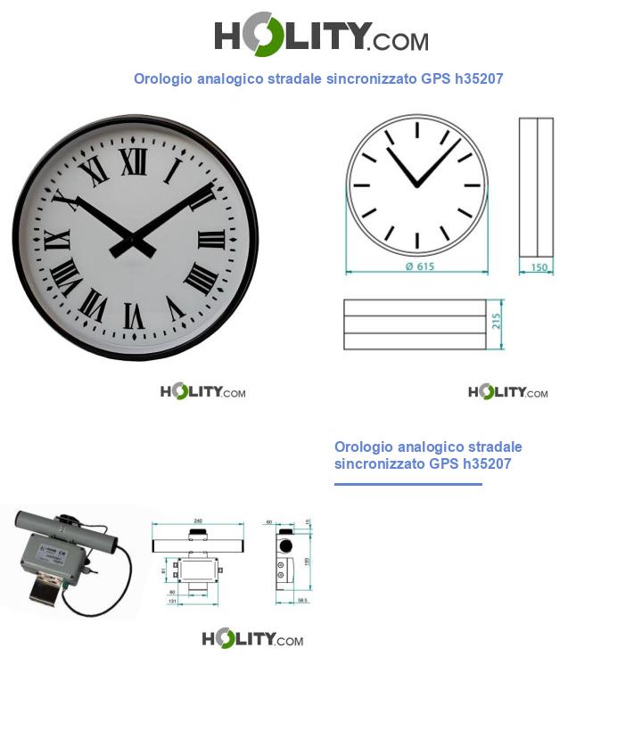 Orologio analogico stradale sincronizzato GPS h35207