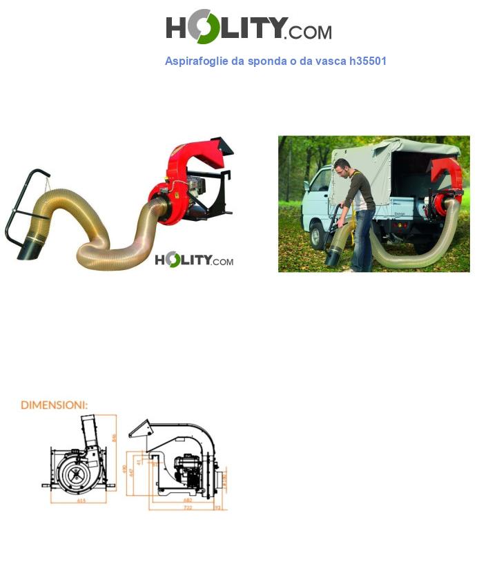 Aspirafoglie da sponda o da vasca h35501