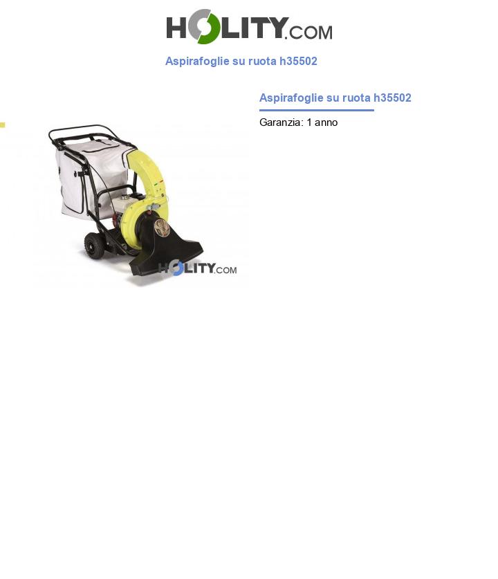 Aspirafoglie su ruota h35502