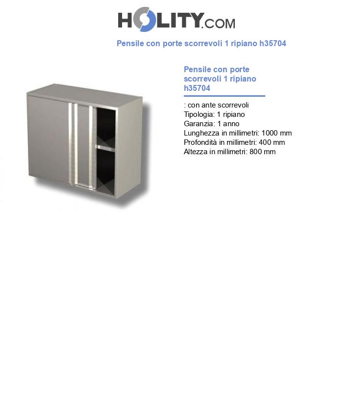 Pensile con porte scorrevoli 1 ripiano h35704