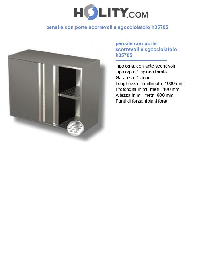 pensile con porte scorrevoli e sgocciolatoio h35705